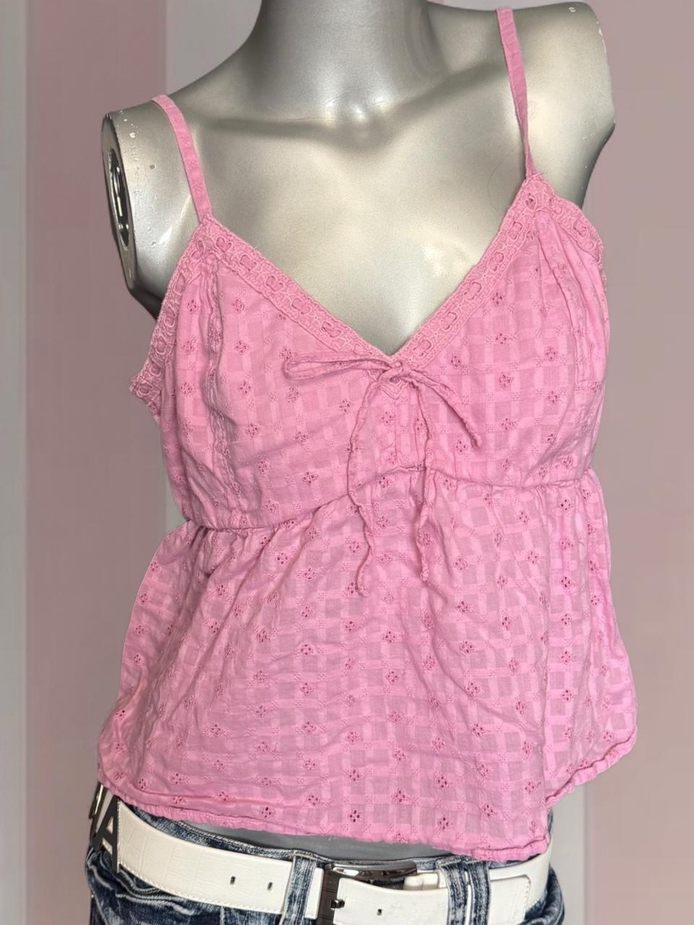 Hollister Pink Smocked Baby Doll Top